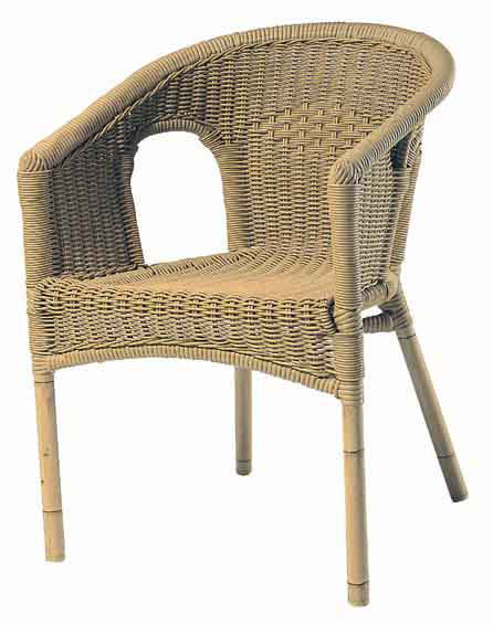 Alum Rattan Chair